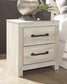 Cambeck  Panel Headboard With Mirrored Dresser And 2 Nightstands