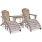 Sundown Treasure 2 Outdoor Adirondack Chairs and Ottomans with Side Table