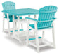 Eisely Outdoor Counter Height Dining Table and 2 Barstools