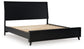 Danziar King Panel Bed with Mirrored Dresser and Nightstand