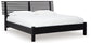 Danziar King Panel Bed with Mirrored Dresser and 2 Nightstands