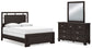 Covetown Queen Panel Bed with Mirrored Dresser