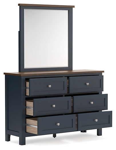 Landocken Full Panel Bed with Mirrored Dresser, Chest and Nightstand