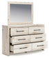 Lawroy King Panel Bed with Mirrored Dresser