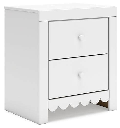 Mollviney Twin Panel Bed with Nightstand