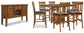 Ralene Counter Height Dining Table and 6 Barstools with Storage