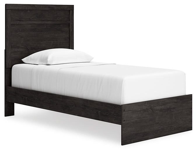 Belachime Twin Panel Bed with Nightstand