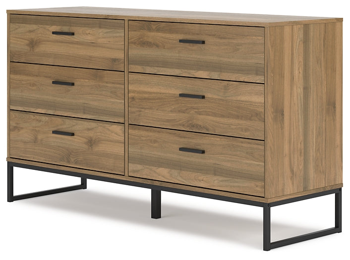 Deanlow Queen Platform Panel Bed with Dresser, Chest and Nightstand