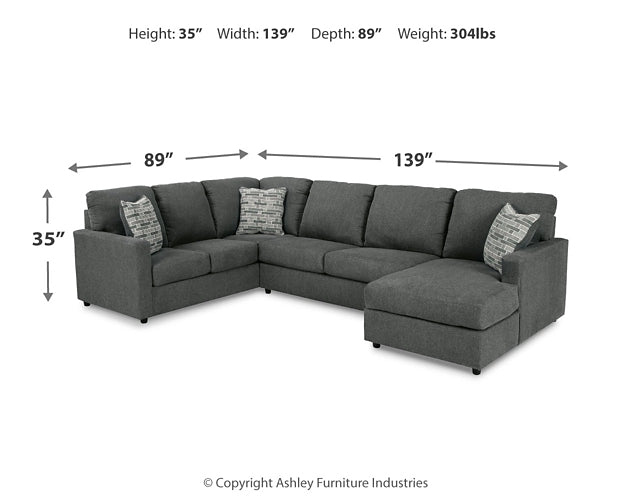 Edenfield 3-Piece Sectional with Ottoman