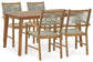 Janiyah Outdoor Dining Table and 4 Chairs