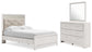 Altyra Full Panel Bed with Mirrored Dresser