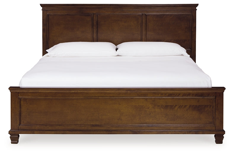 Danabrin King Panel Bed with Mirrored Dresser and Chest