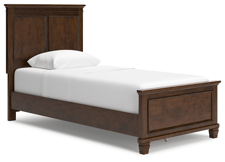 Danabrin Twin Panel Bed with Mirrored Dresser, Chest and Nightstand