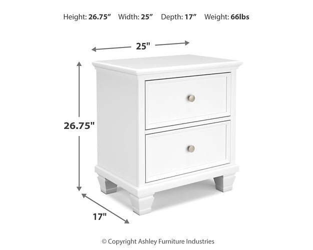 Fortman Full Panel Bed with Mirrored Dresser and Nightstand