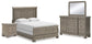 Lexorne Queen Sleigh Bed with Mirrored Dresser and Nightstand