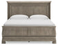 Lexorne California King Sleigh Bed with Mirrored Dresser and Nightstand