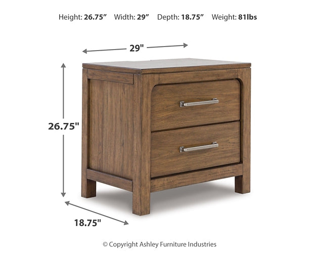 Cabalynn Queen Upholstered Bed with Mirrored Dresser, Chest and 2 Nightstands